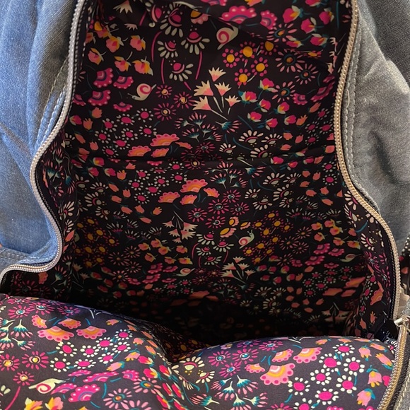 Vera Bradley Patched Denim Look Backpack - Picture 7 of 8